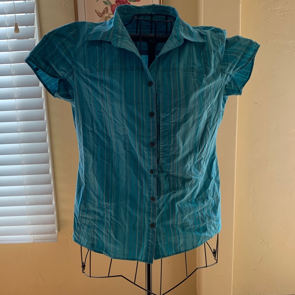 Mountain Hard Wear (REI) - Blue Striped Button-Up Shirt